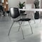 Flash Furniture HERCULES Series 880 lb. Capacity Black Plastic Stack Chair with Titanium Gray Powder Coated Frame, PK5 5-RUT-F01A-BK-GG - alternate 1
